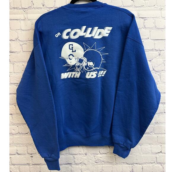 Vintage Gull Lake Blue Devils Richland Michigan Crew Neck Sweatshirt Size XL - Picture 6 of 6